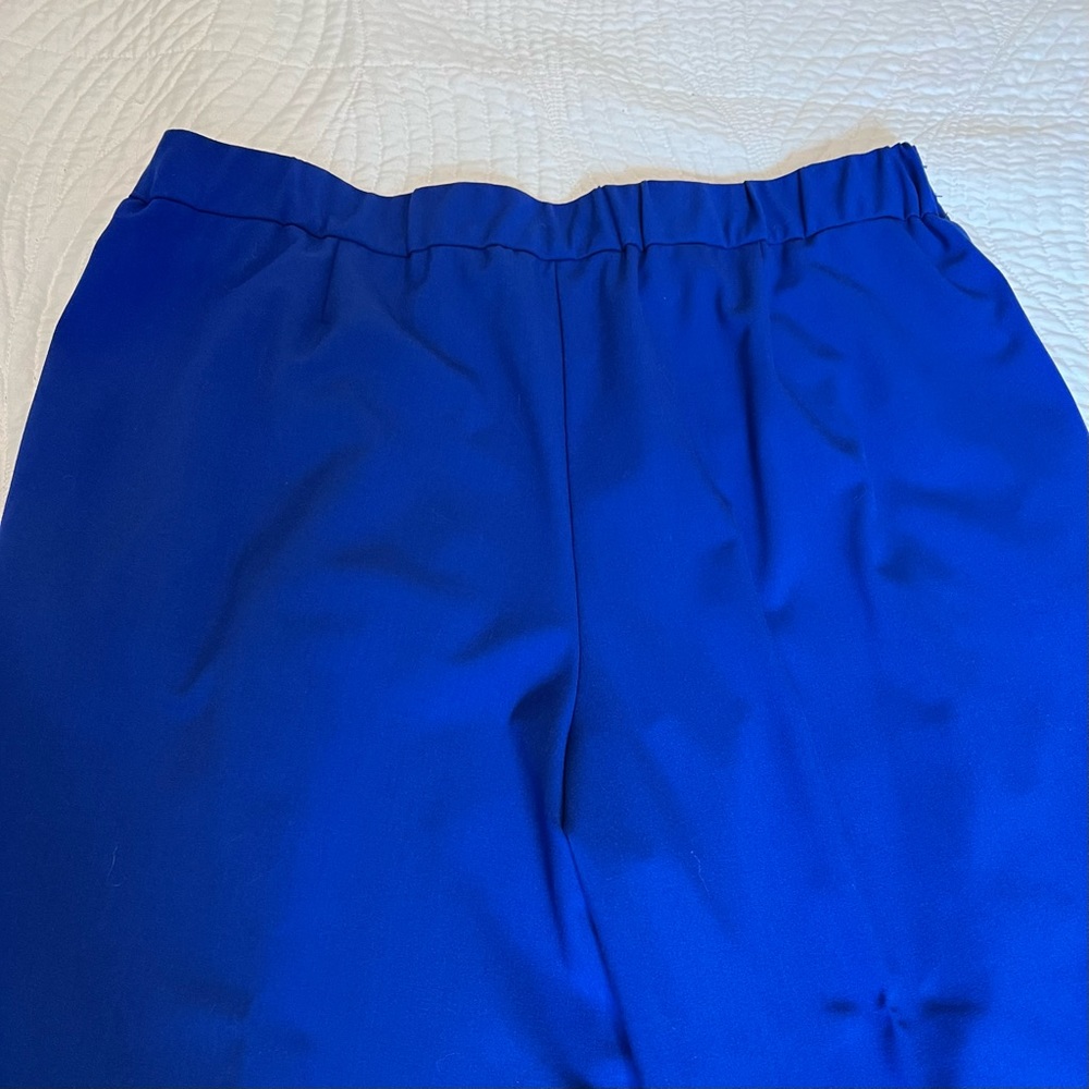 Royal Blue Cropped Wide Leg Pant - Picture 3 of 9